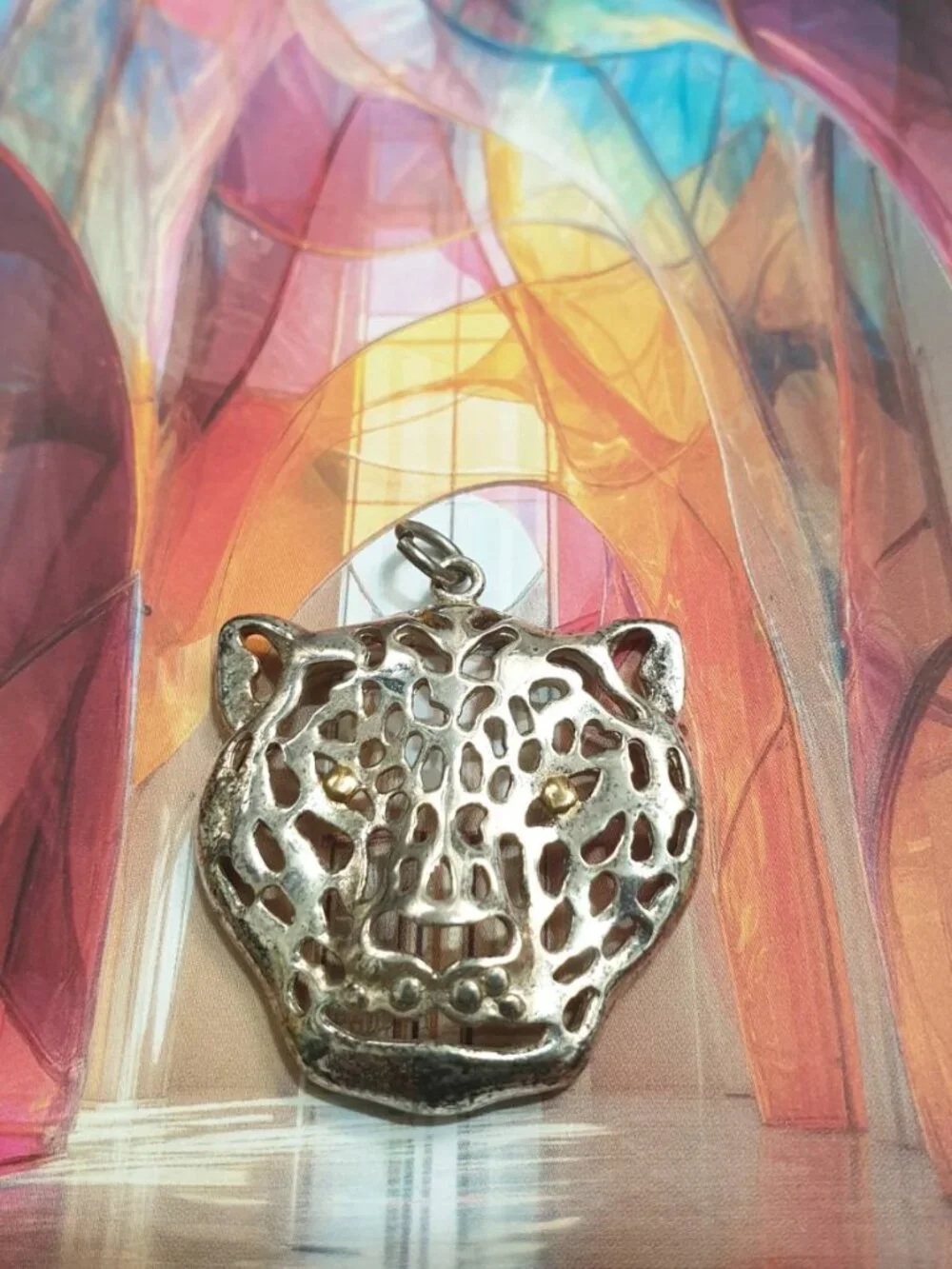 Leopard Cheetah Tiger Silver Pendant Women Girls Fashion Casual Formal Jewelry